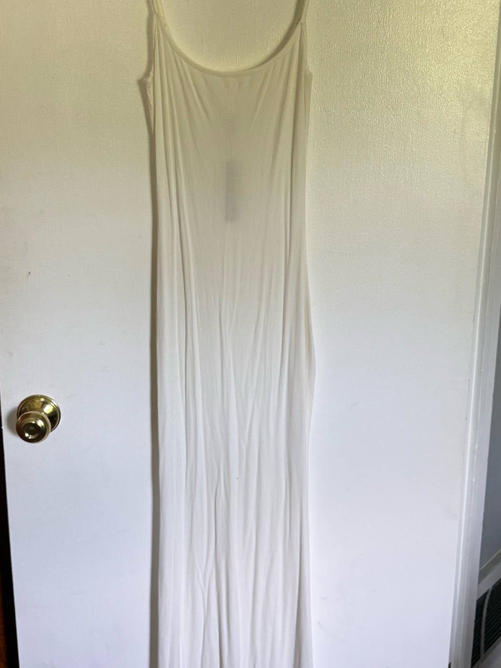 SKIMS Long slip dress in bone